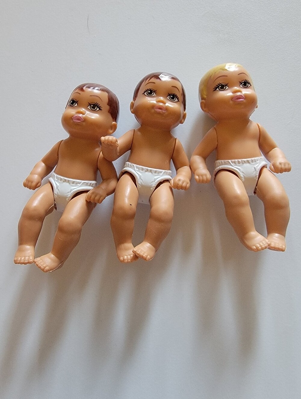 Small Baby Doll Lot - Set of 3, Diaper Outfits